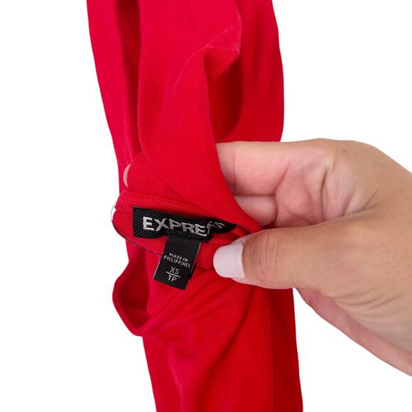 Express Red High Neck Tank Top Sz XS - Picture 2 of 6